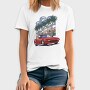 Hollywood Red Car Palm Tree Modern, Tricou Barbati (Unisex)