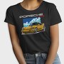 Yellow Porsche Turbo S Night Sky, Tricou Femei