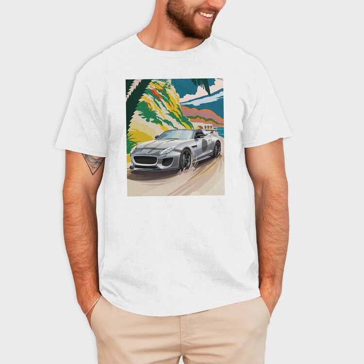 Jaguar F Type Speed Cruise, Tricou Barbati (Unisex)