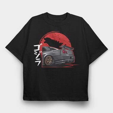 Jdm Rocket, Tricou Oversize Barbati (Unisex)