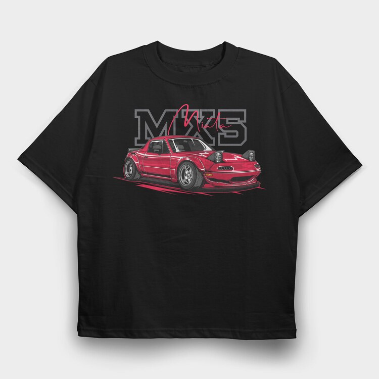 Mazda Mx5 Miata, Tricou Oversize Barbati (Unisex)