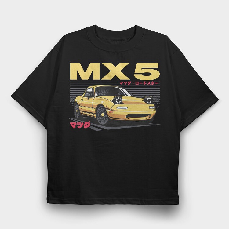 Mazda Mx5 Roadster, Tricou Oversize Barbati (Unisex)