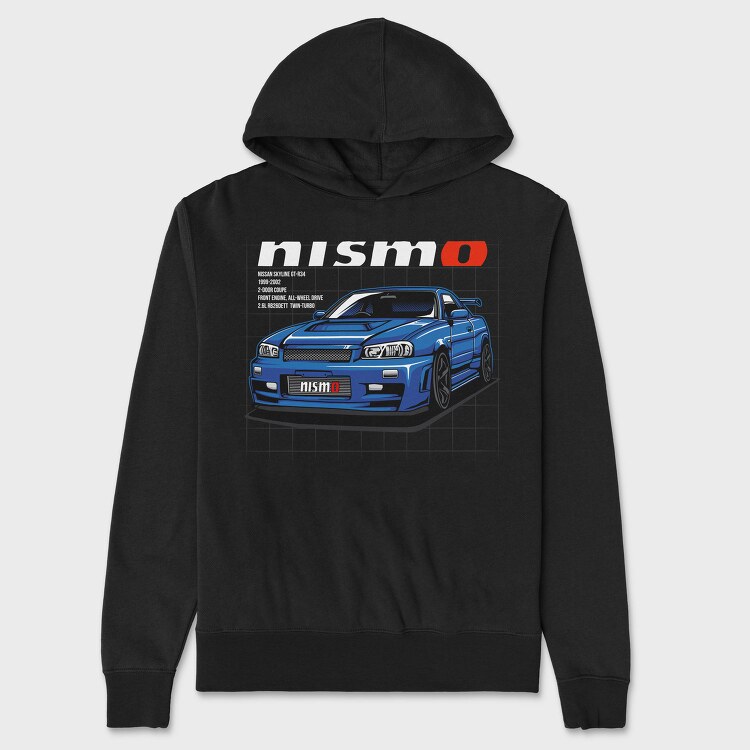 Nismo Racing Blue, Hanorac Oversize Barbati (Unisex)