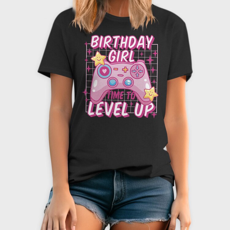 Birthday Girl Level Up, Tricou Barbati (Unisex)