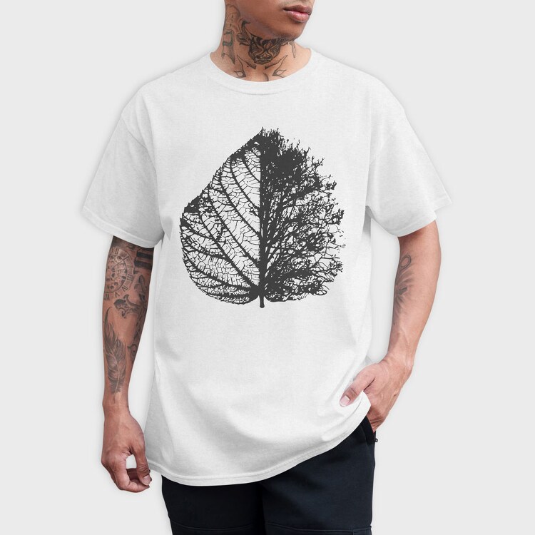 Leave Skeleton and Bare Tree, Tricou Barbati (Unisex)