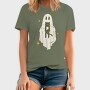 Ghost With Cat, Tricou Barbati (Unisex)