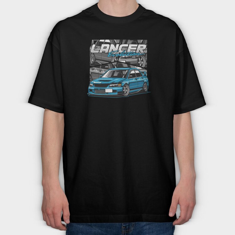 Lancer Evolution Drift, Tricou Oversize Barbati (Unisex)