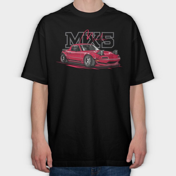 Mazda Mx5 Miata, Tricou Oversize Barbati (Unisex)