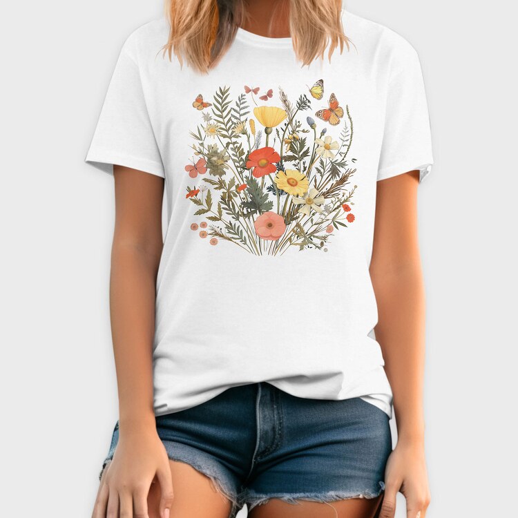 Vintage Wildflowers, Tricou Barbati (Unisex)