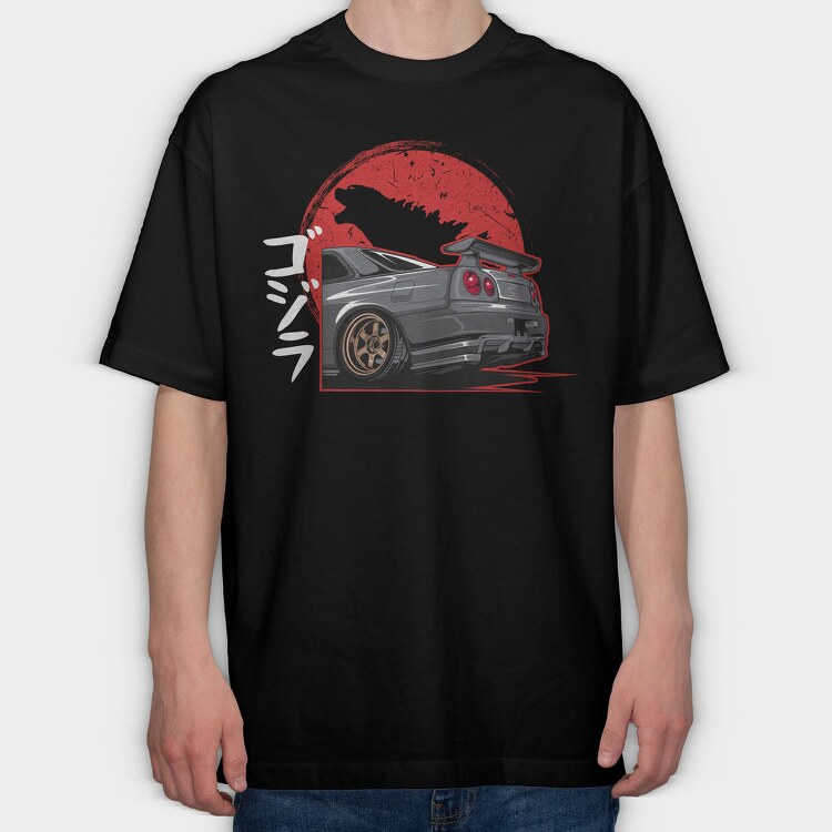 Jdm Rocket, Tricou Oversize Barbati (Unisex)