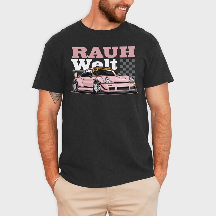 Rauhwelt Pink Race, Tricou Barbati (Unisex)