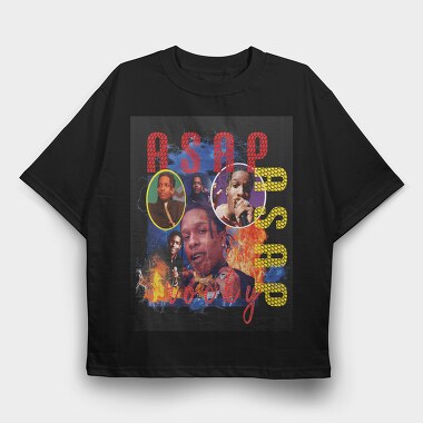 Asap Rocky Fire, Tricou Oversize Barbati (Unisex)