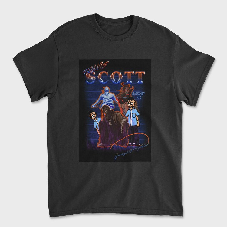 Travis Scott Naughty Kid, Tricou Barbati (Unisex)