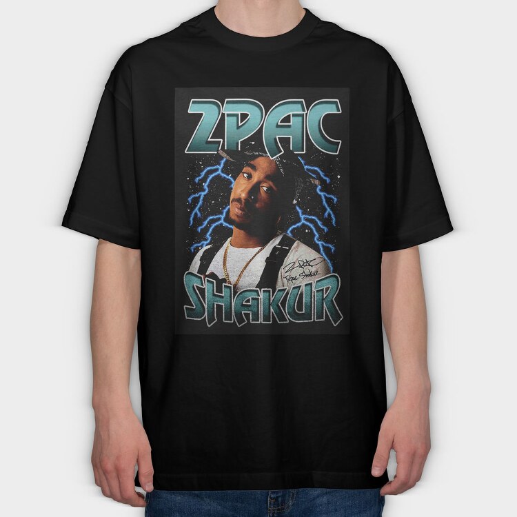 2pac Lightning, Tricou Oversize Barbati (Unisex)