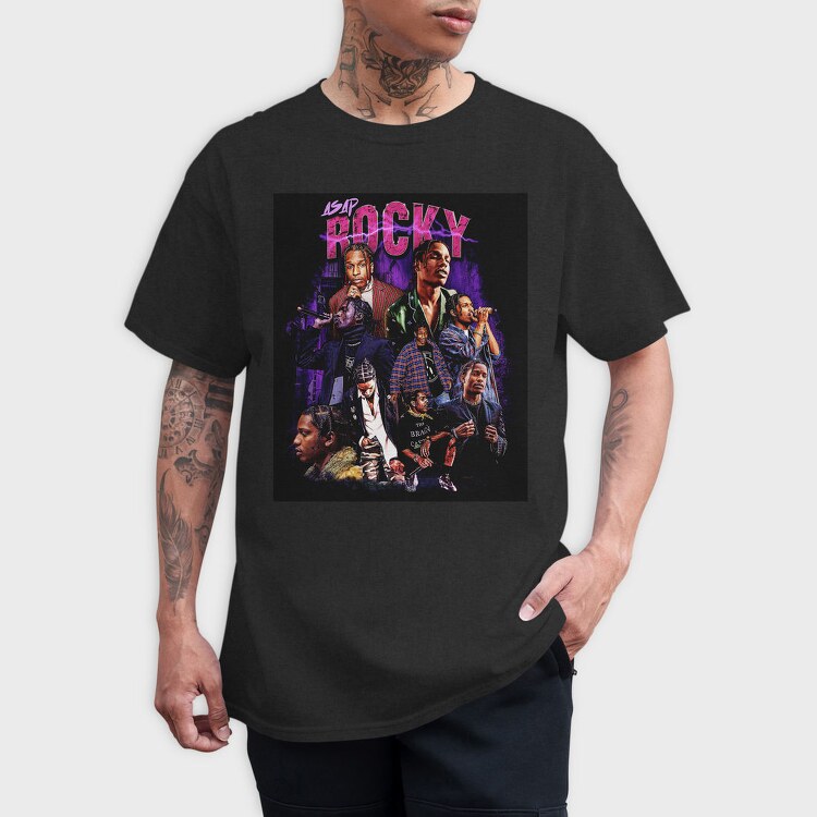 Asap Rocky Neon, Tricou Barbati (Unisex)