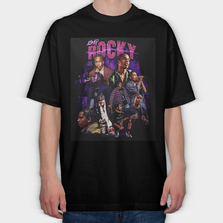 Asap Rocky Neon, Tricou Oversize Barbati (Unisex)