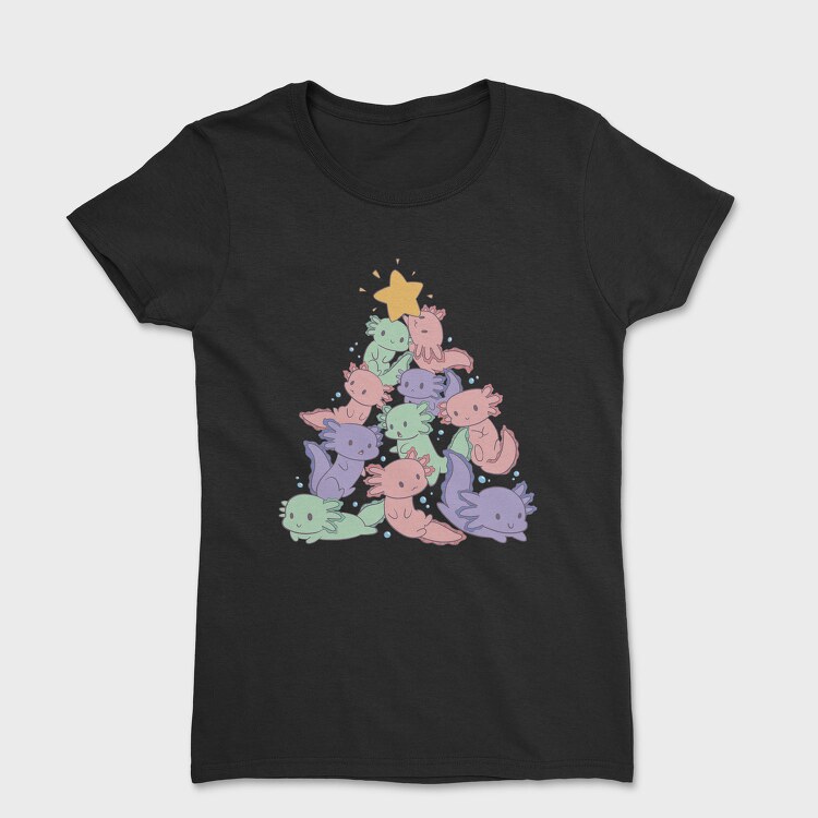 Axolotl Christmas Tree, Tricou Femei