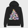 Axolotl Christmas Tree, Hanorac Oversize Barbati (Unisex)