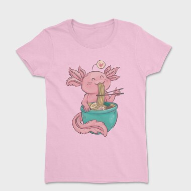 Axolotl Eating Ramen Happy, Tricou Femei