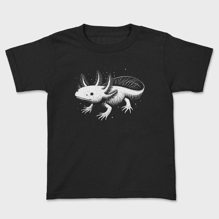 Axolotl Floating Monochrome, Tricou Copii