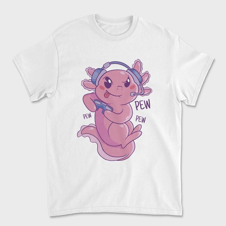 Axolotl Gamer Gaming, Tricou Barbati (Unisex)