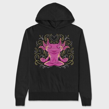Axolotl Meditation Meditating, Hanorac Oversize Barbati (Unisex)