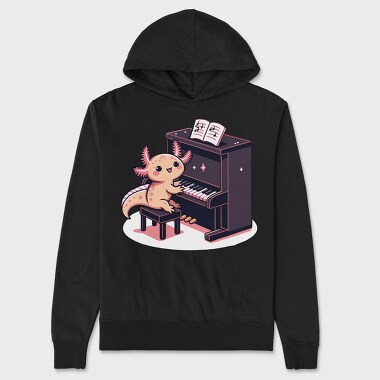 Axolotl Pianist, Hanorac Oversize Barbati (Unisex)