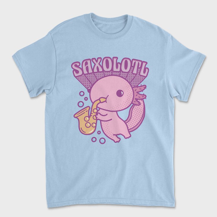 Axolotl Playing Saxophone Saxolotl, Tricou Barbati (Unisex)