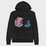 Axolotl Playing Video Games Gamer Couch Tv, Hanorac Oversize Barbati (Unisex)