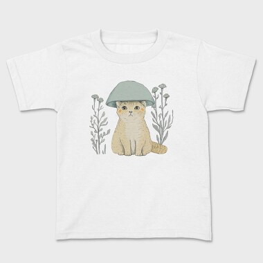 Cat With A Mushroom Hat, Tricou Copii