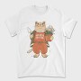 Cat With Plant Pottery, Tricou Barbati (Unisex)