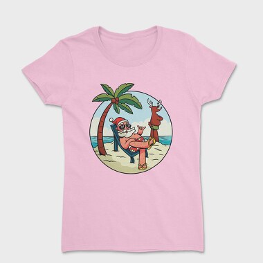 Beach Summer Santa Claus, Tricou Femei