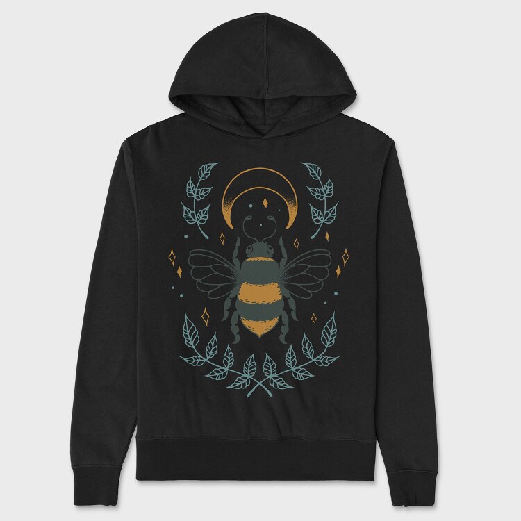 Bee And Moon Mystic, Hanorac Oversize Barbati (Unisex)