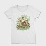 Bicycle Frogs Vintage Riding A Bike, Tricou Femei