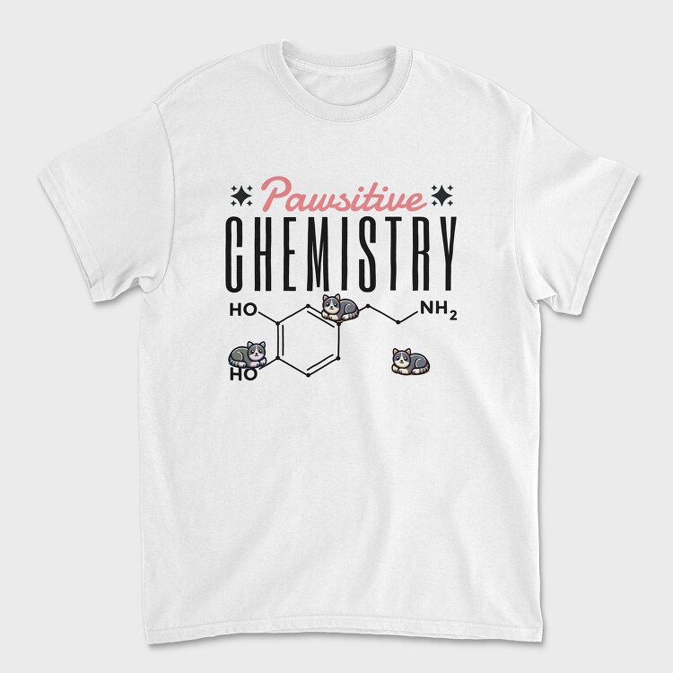 Chemistry Cat Pun Pawsative, Tricou Barbati (Unisex)