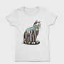 Chicago Skyline Cat, Tricou Femei