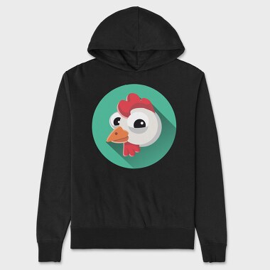 Chicken Icon Art, Hanorac Oversize Barbati (Unisex)