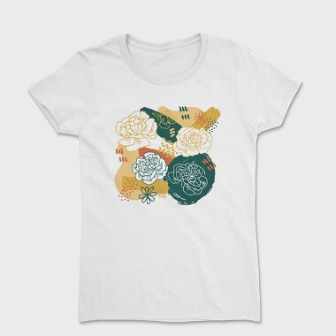 Abstract Carnation Flowers, Tricou Femei