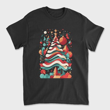 Abstract Christmas Tree Festivity, Tricou Barbati (Unisex)