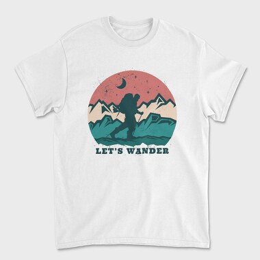 Adventure Wander Mountain Lets Wander, Tricou Barbati (Unisex)