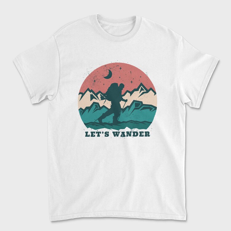 Adventure Wander Mountain Lets Wander, Tricou Barbati (Unisex)