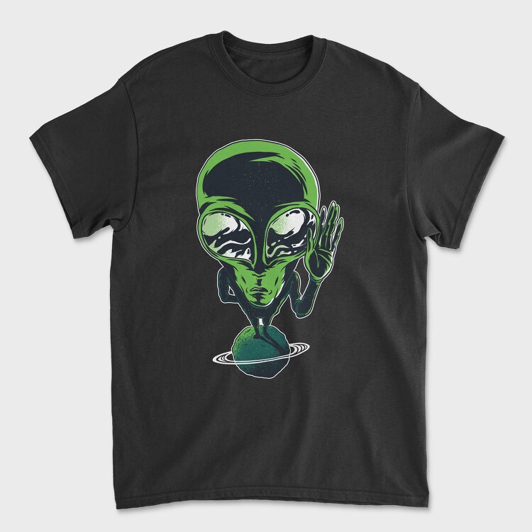 Alien On Planet, Tricou Barbati (Unisex)