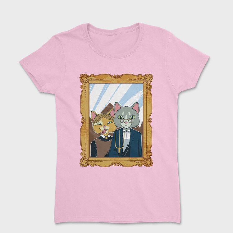 American Gothic Cat Farmer, Tricou Femei
