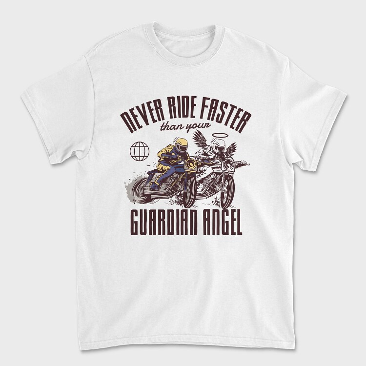 Angel Biker Ride Faster, Tricou Barbati (Unisex)