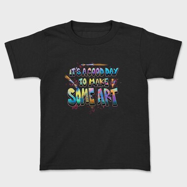 Colorful Artistic Quote Brush, Tricou Copii