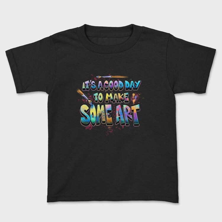 Colorful Artistic Quote Brush, Tricou Copii