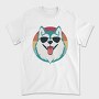 Cool Husky With Sunglasses Face, Tricou Barbati (Unisex)