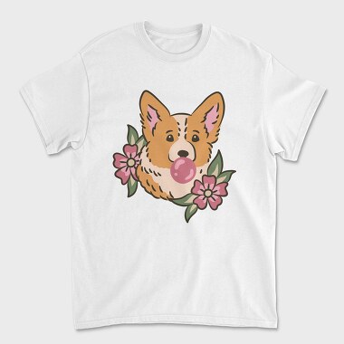 Corgi Bubblegum, Tricou Barbati (Unisex)