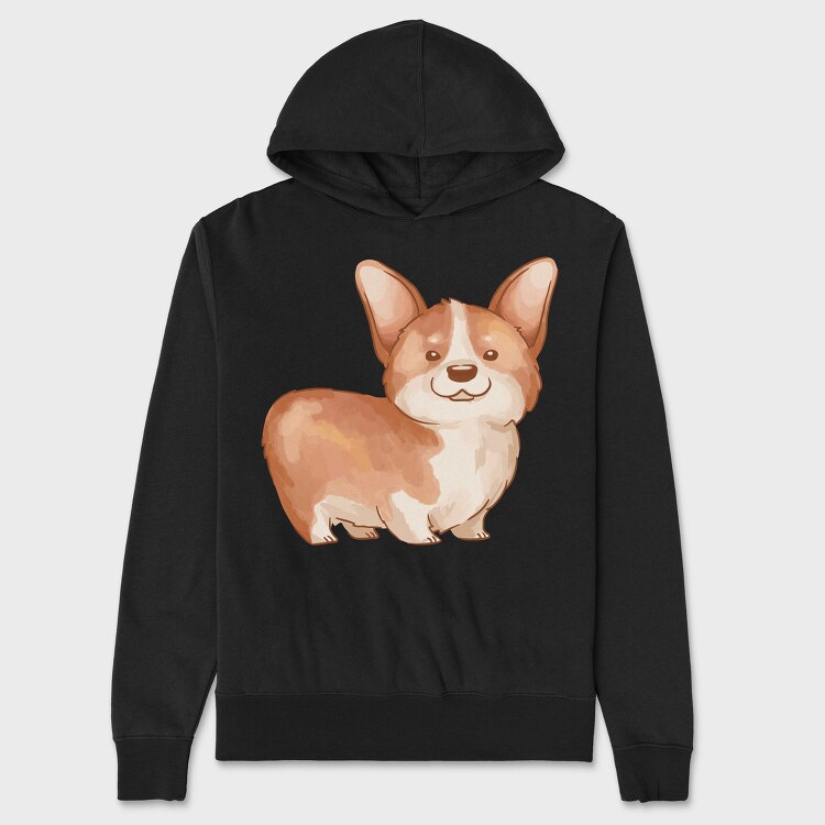 Corgi Cutie, Hanorac Oversize Barbati (Unisex)
