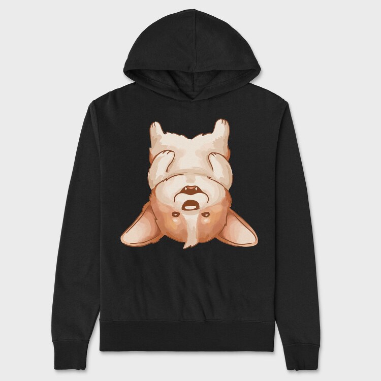 Corgi Howl, Hanorac Oversize Barbati (Unisex)